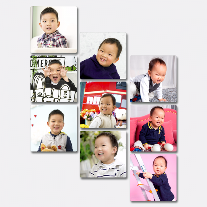 9 pcs of 8"x8"