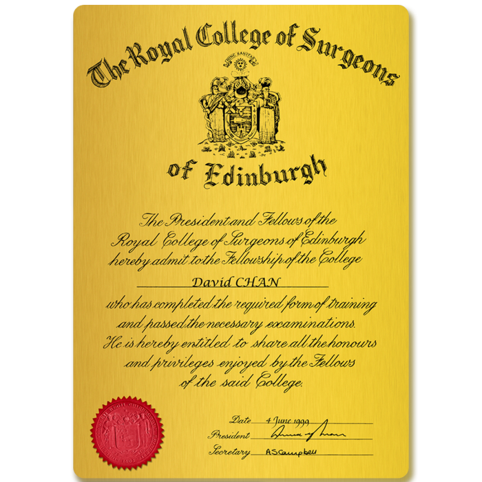 A3 (11.7"x16.5") Certificate (Copper-gold Color Underlay)