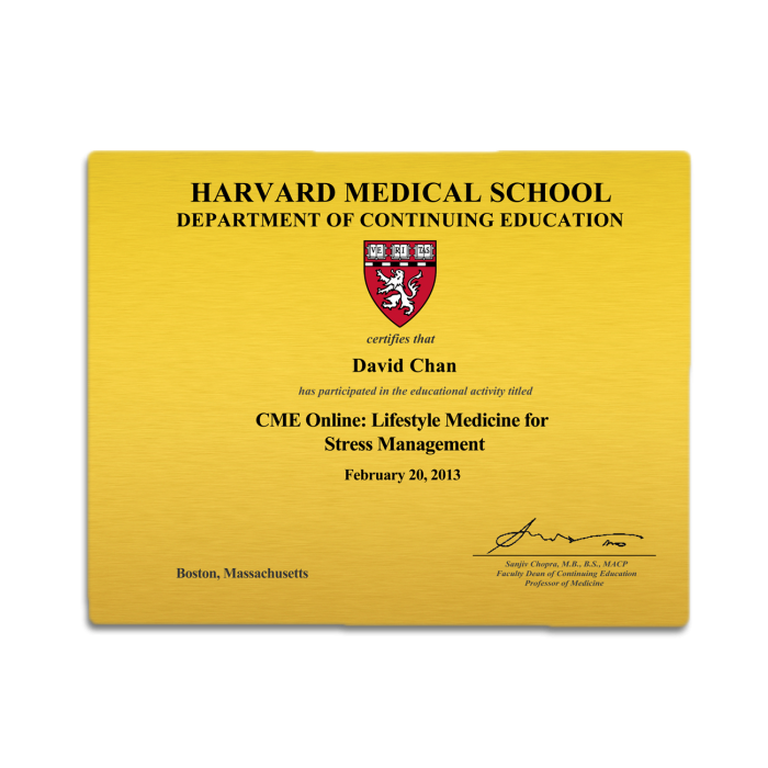 8.5"x11" Certificate (Copper-gold Color Underlay)