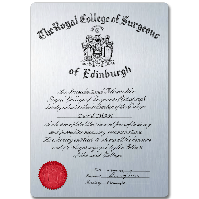 A3 (11.7"x16.5") Certificate (Clear Metallic Underlay)