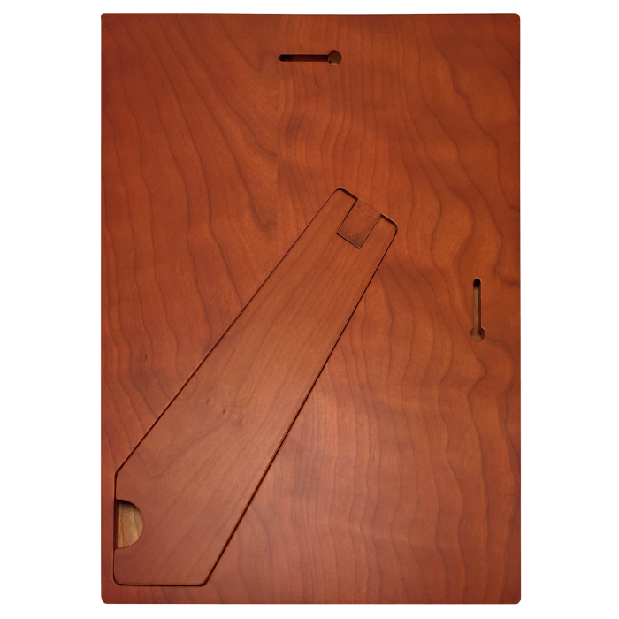 Cherry Hard Wood 6"x8" Matt Clear Metallic Underlay Metal Certificate